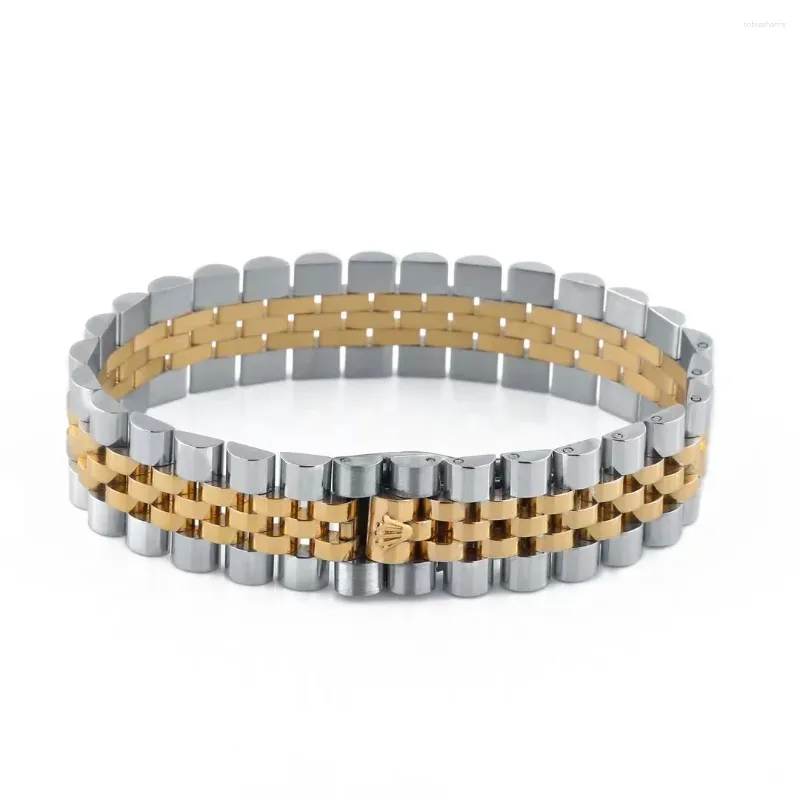 Bangle Punk Style Stainless Steel Bracelets Fashion Crown Men Women Bangles Chain Link Pulseira Lover's Jewelry_voghion.com