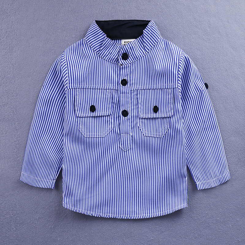 Mutter & Kinder kinder anzug Hübscher junge blaues hemd denim hosenträger_voghion.com