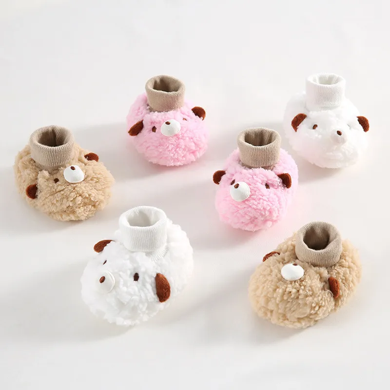 Newborn Winter Cute Cartoon Baby Sock Cutefeet Soft Cotton Anti Slip Infant Toddler Little Kids Crib Socks Shoes_voghion.com