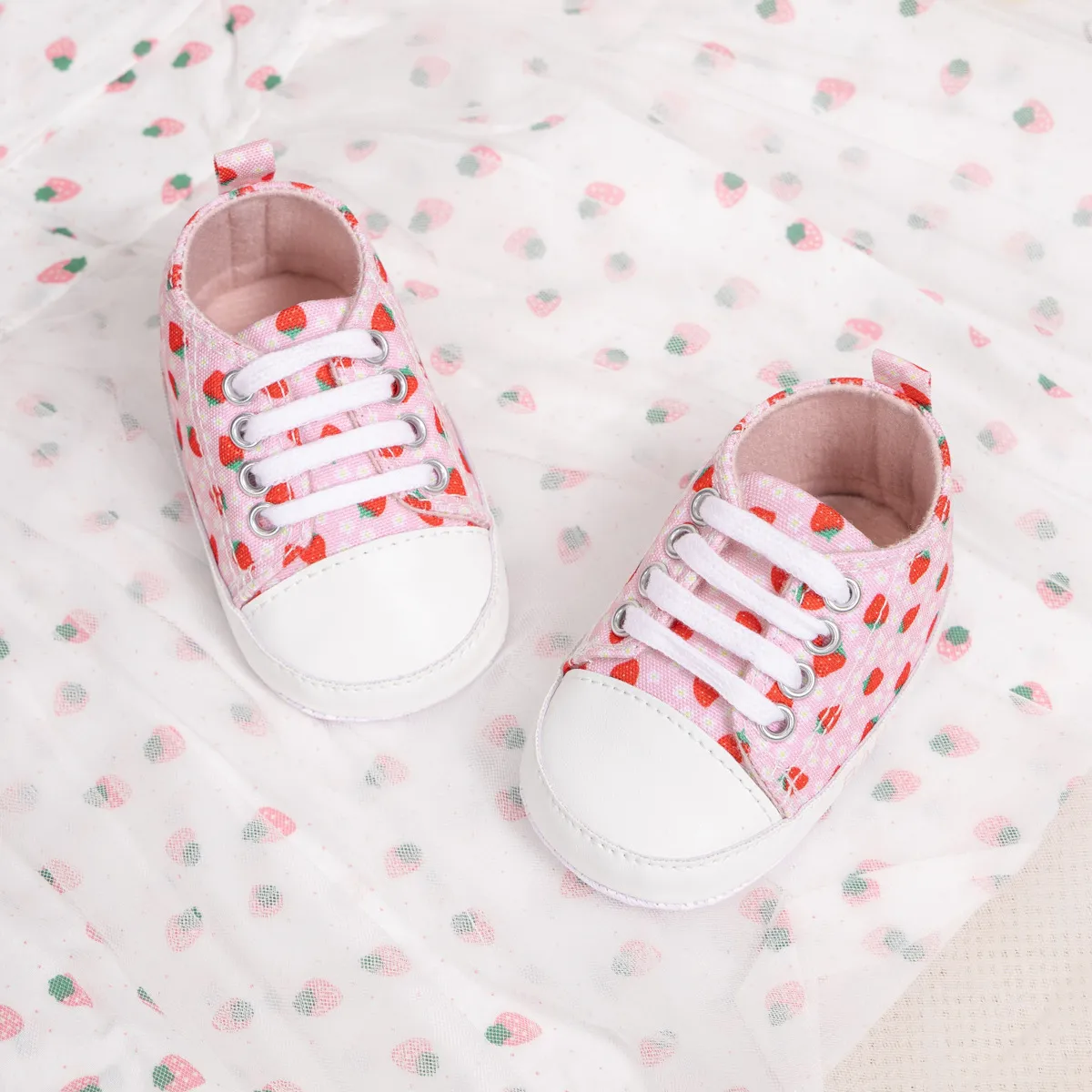 Heißer Verkauf Infant Erdbeere Mädchen Baby Casual Kidsnest High Top Rutschfeste Unterseite Weiche Sohle Kleinkind Krippe Schuhe_voghion.com