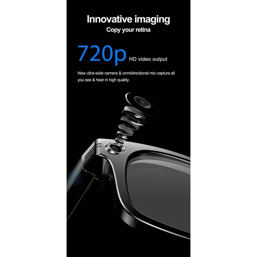 LIGE Camera Smart Music Glasses Make Receive Call Bluetooth Headset Recording Photo Recognition Anti Blue Light UV_voghion.com