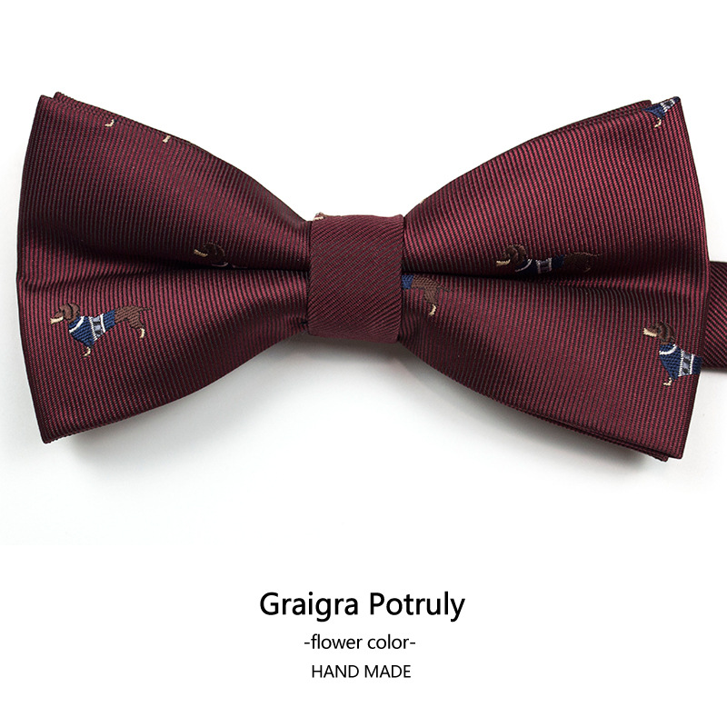 Herren-Krawatten und Taschentücher im Großhandel mit Kleintier-Löwe-Welpe-Pony-Fliege für Herren_voghion.com