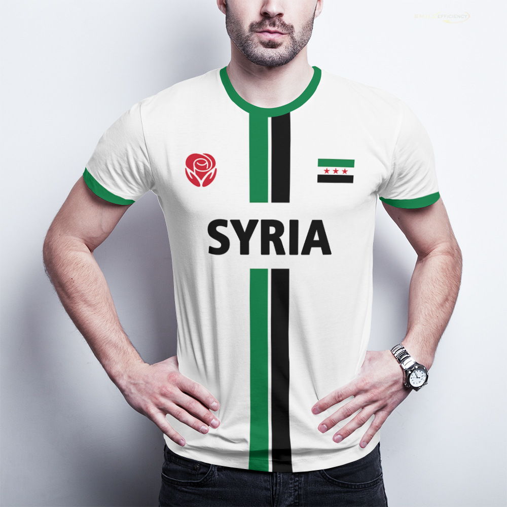 Syria Soccer Jersey Men's Sports T-Shirt National Flag 3D Direct Injection Street Style Unisex Trendy Brand Pure Cotton Top