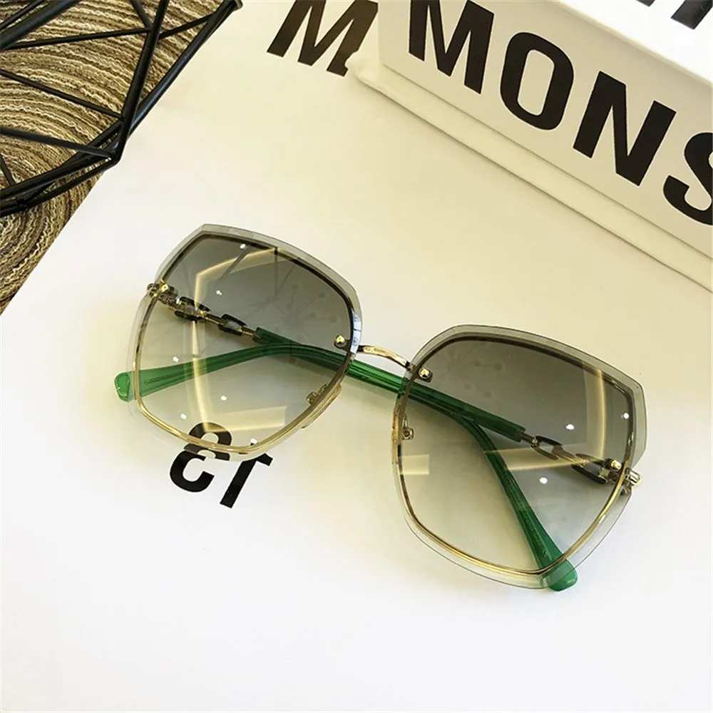 Solbriller Vintage Streetwear Briller Designer Solbriller Skygge Dame Polariserte Uten Innfatning Firkantede_voghion.com