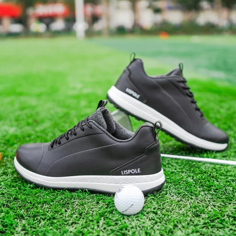Bequeme Schuhe Herren Große Größe 39-48 Professionelle Spikeless Sneakers Rutschfeste wasserdichte Golf-Walking-Schuhe 241213_voghion.com
