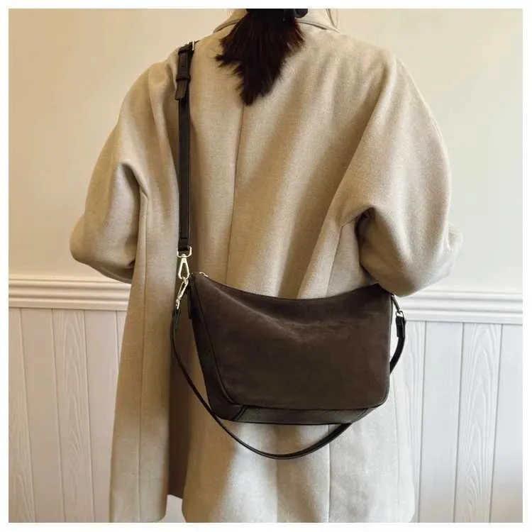 Crossbody Bag Patchwork Pu Leather Satchel Large Shoulder Bag_voghion.com