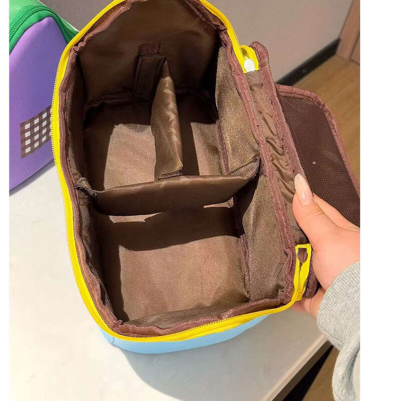 Dopamine House Divided Cosmetic Bag Large Capacity Zoned Handheld 2025 New Waterproof Travel Portable Storage Bag_voghion.com