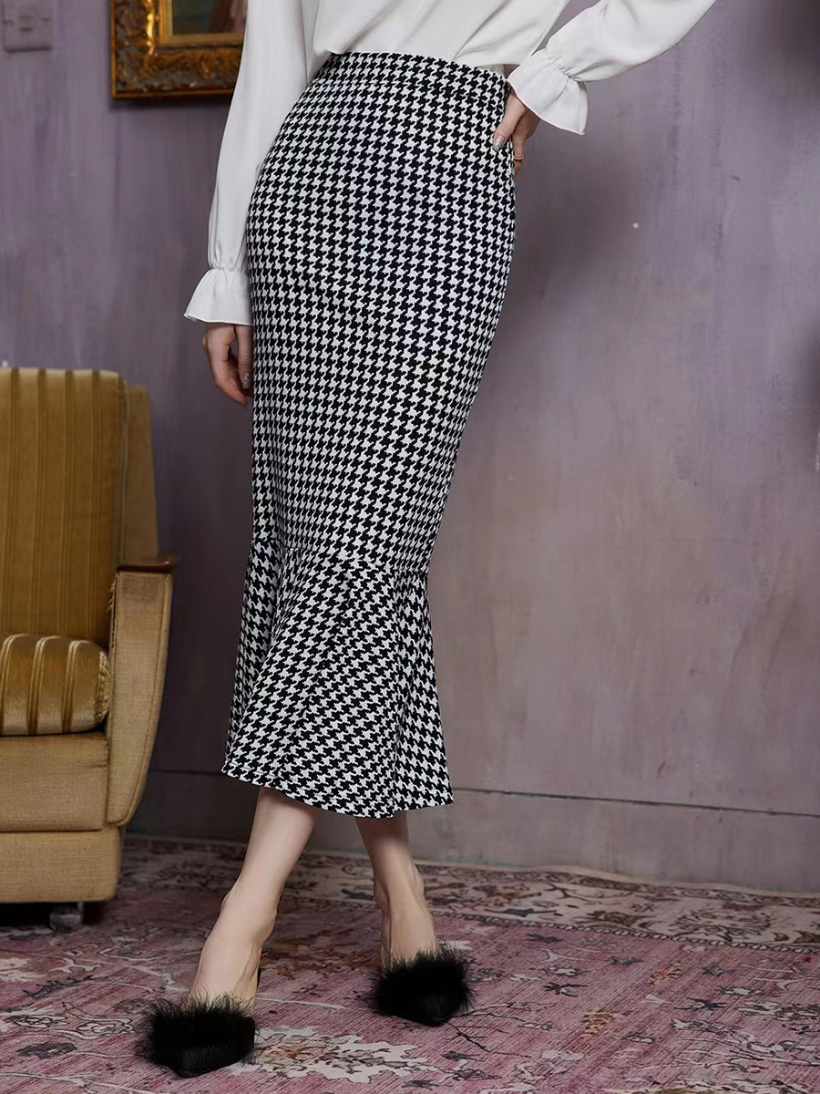 Women's Slim Skirt High Waist Slimming Fishtail Package Hip A-Line Skirt_voghion.com