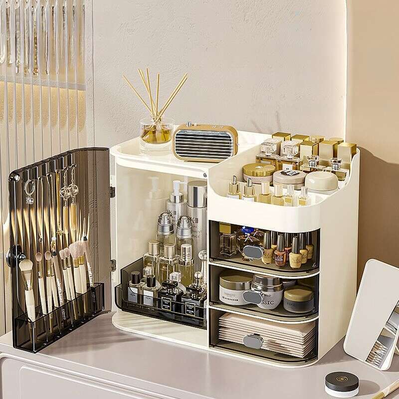 【 3027 Recenzii 】 Cutie cosmetică de birou, rezistentă la praf, pentru depozitarea produselor de îngrijire a pielii de înaltă calitate, cu sertar de mare capacitate, stil ruj_voghion.com