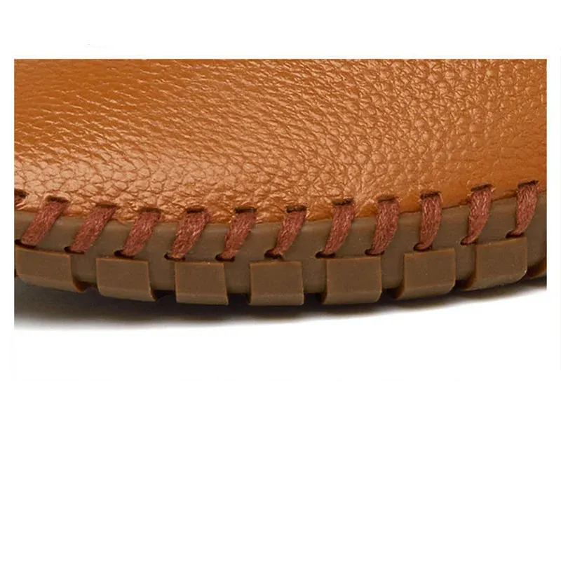 Grande taille 48 49 en cuir véritable plat hommes blanc doux espadrilles décontractées mâle confortable marche conduite chaussures mocassins mocassins_voghion.com