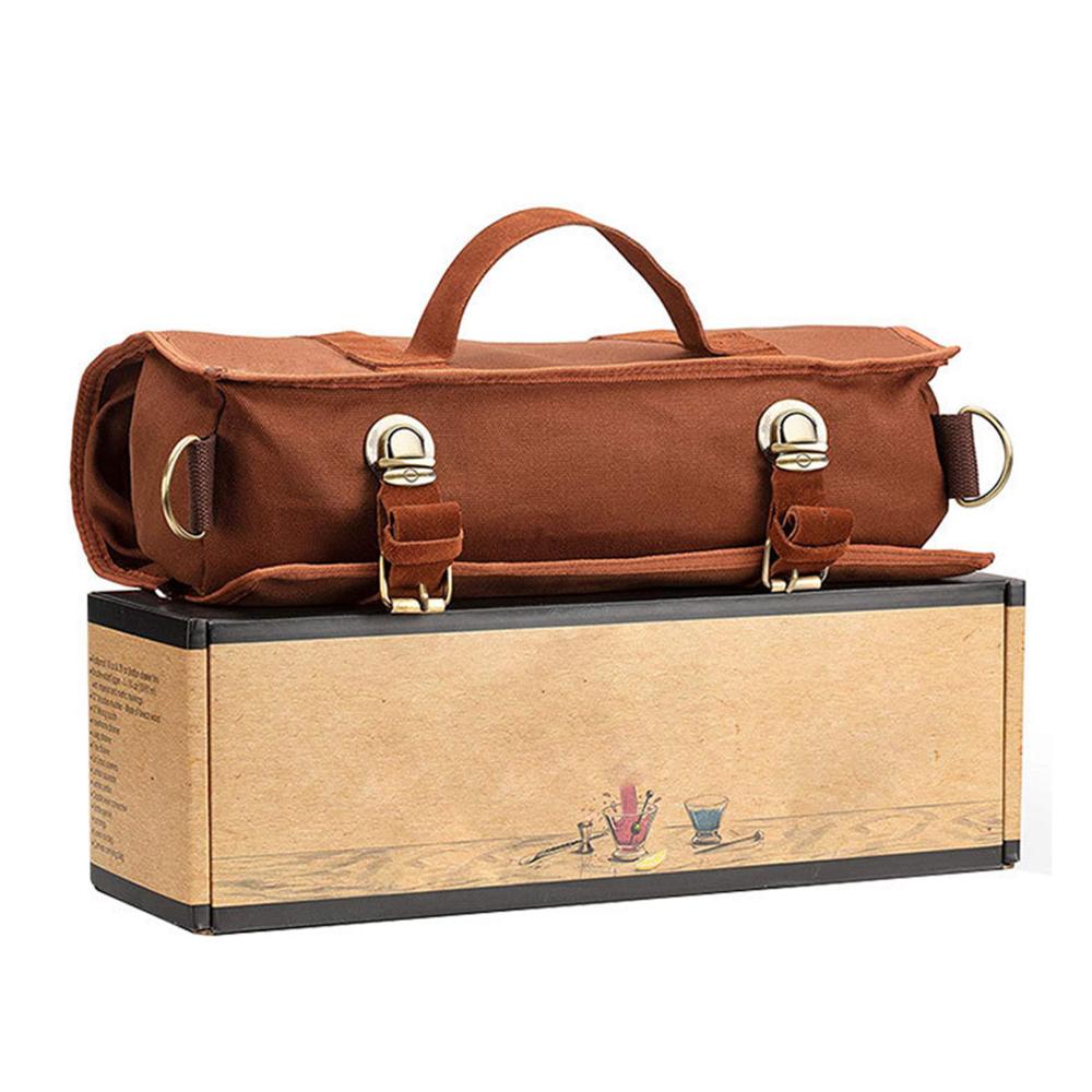 Borsa portautensili portatile in tela per bar, borsa da viaggio professionale per barista, borsa portaoggetti per set da vino e shaker per cocktail_voghion.com