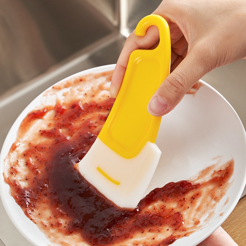 3 pezzi raschietto da cucina pulizia macchie di olio spatola in silicone torta di cottura pasticceria gadget sporco padella pentola piatti strumenti più puliti raschietto_voghion.com