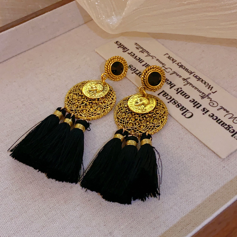 Aiguille d'argent, diamants médiévaux, boucles d'oreilles à pampilles élégantes en forme de figure cerclée, petites polyvalentes et boucles d'oreilles_voghion.com