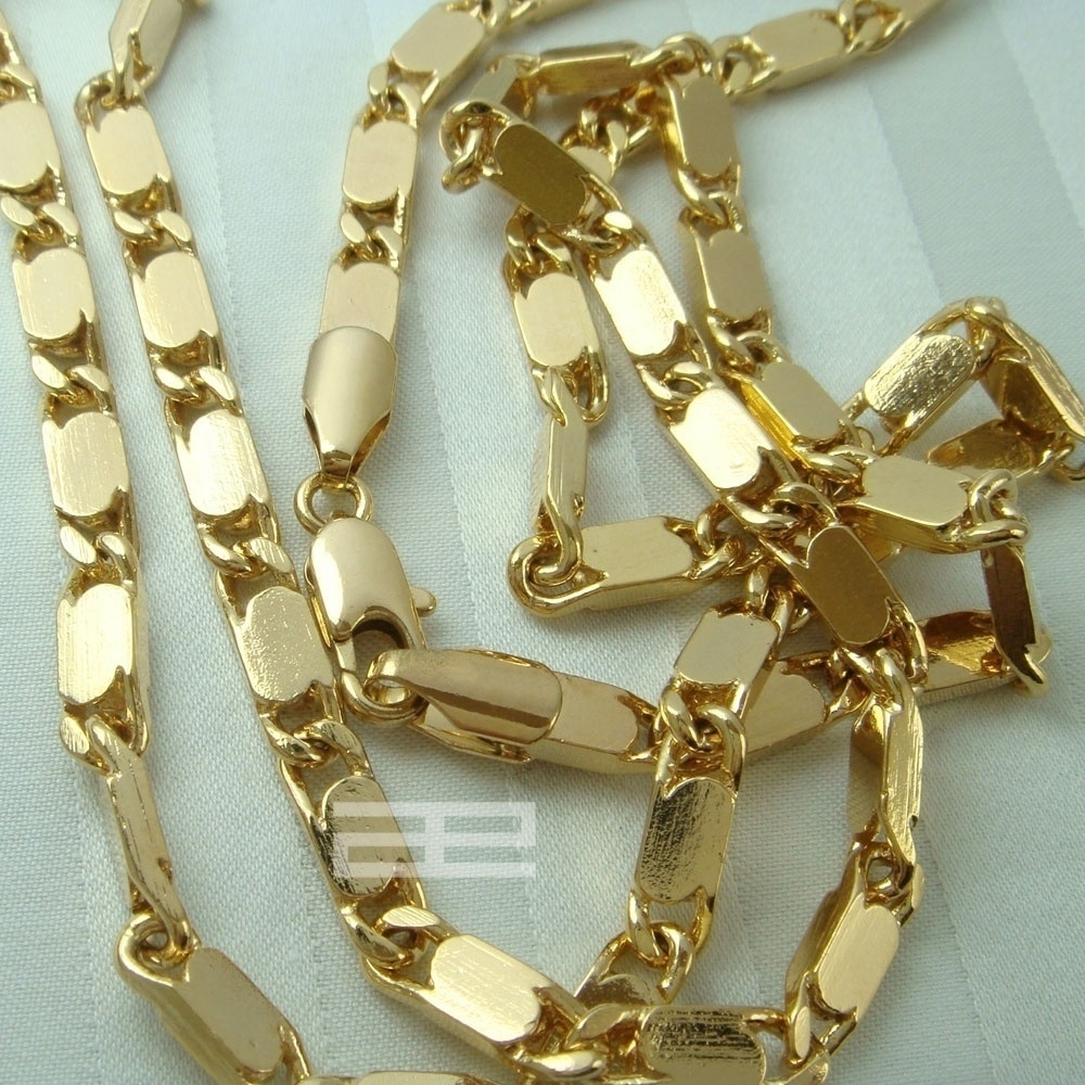 Collar de cadena cubana para hombre o mujer; ancho de banda de 4 mm