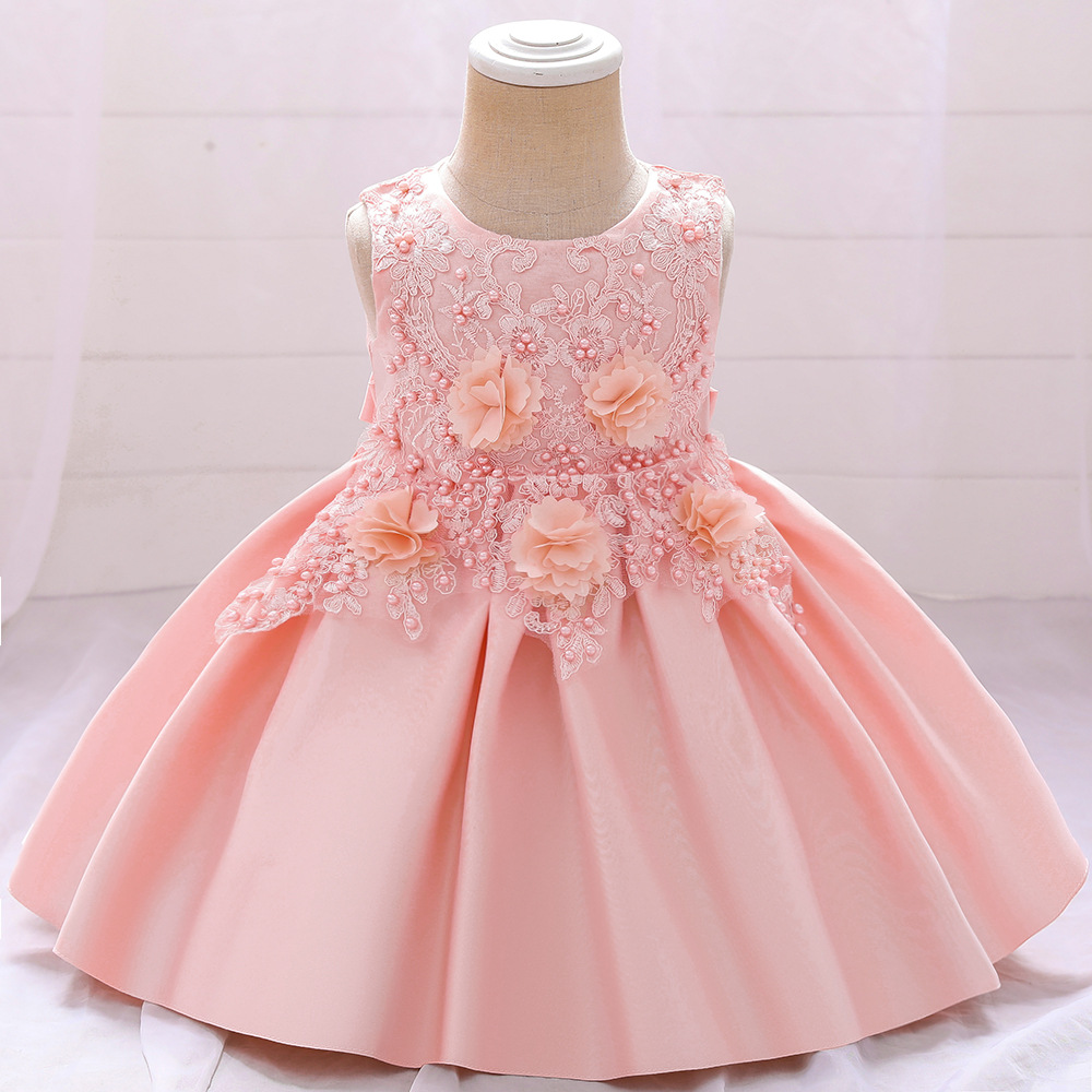 Robe de princesse à perles pour petites filles, costume de fête d'anniversaire, nouvelle collection_voghion.com