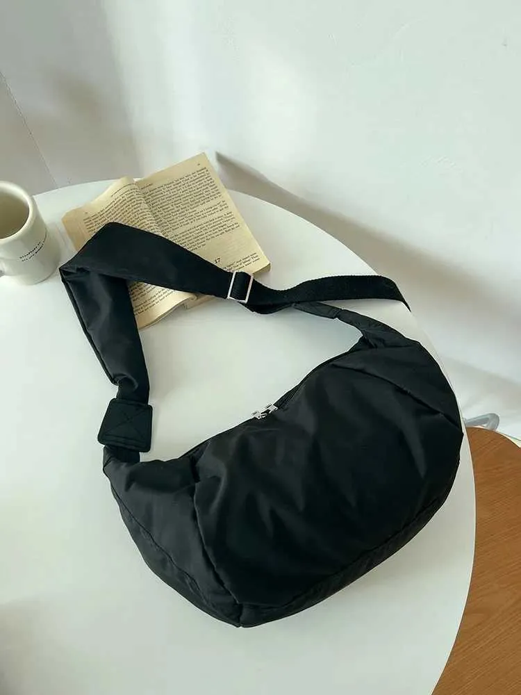 Crossbody Puszyste Płócienne Buty Duża Pojemność Casual Sportowa Torebka Damska Podróżna Szkoła Torba Listonoszka Y241109_voghion.com