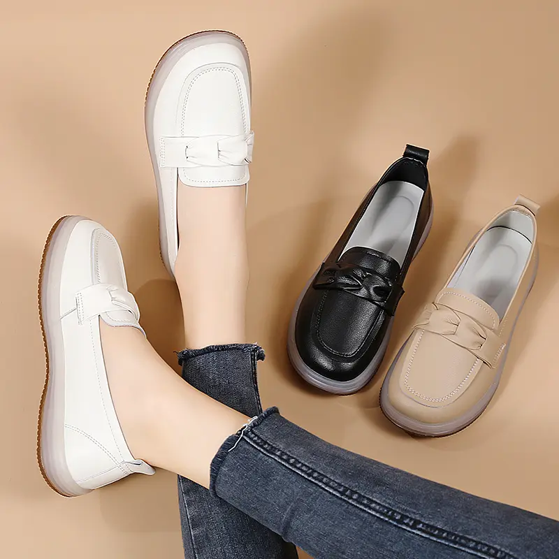 Damenschuhe Casual Single Schuhe Flache Mom Schuhe Loafers_voghion.com