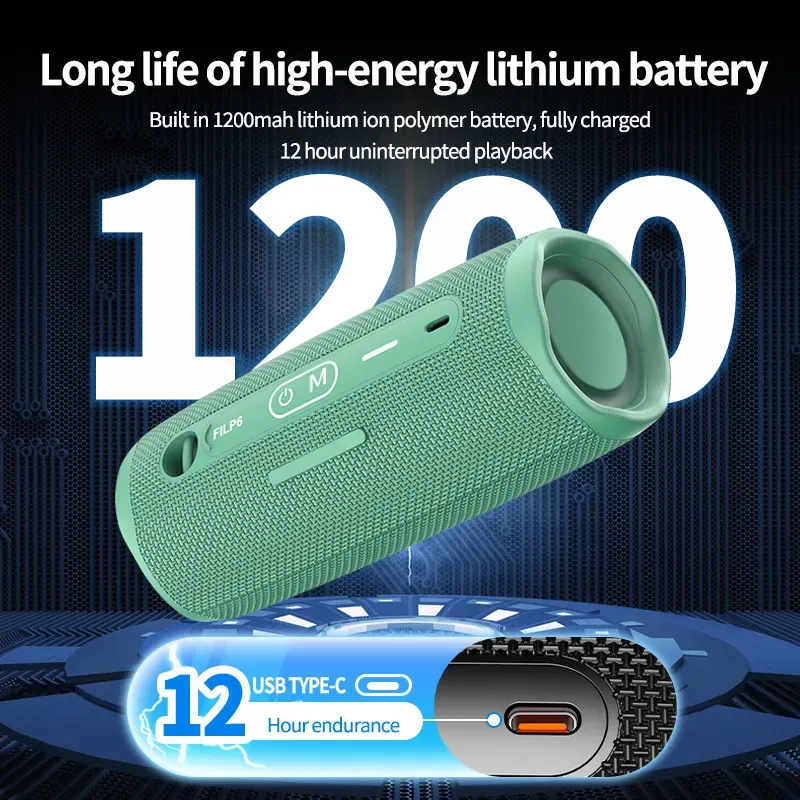 Flip6 BT Wireless Bluetooth Mini Speaker Outdoor Stereo Charge Music Waterproof Portable Speakers With Powerful Sound_voghion.com
