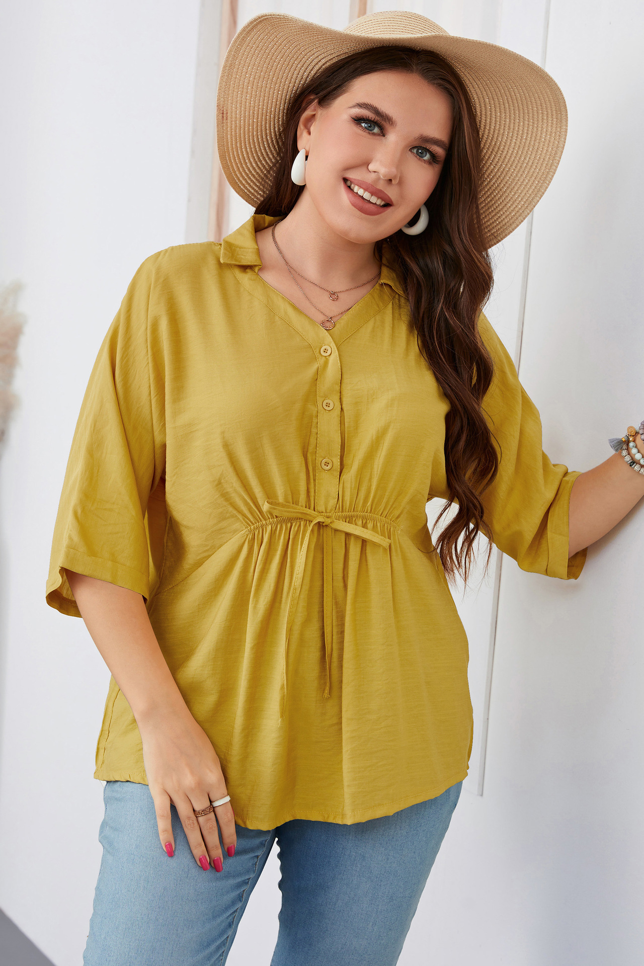 Women's Loose Large Size Short Sleeve Shirt Fat Girl Large Size Women's Clothing_voghion.com