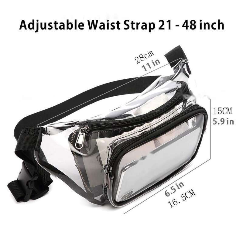 Cintura transparente, grande capacidade, armazenamento de viagem portátil, bolsa esportiva para atividades ao ar livre, à prova d'água e poeira, o mesmo estilo_voghion.com