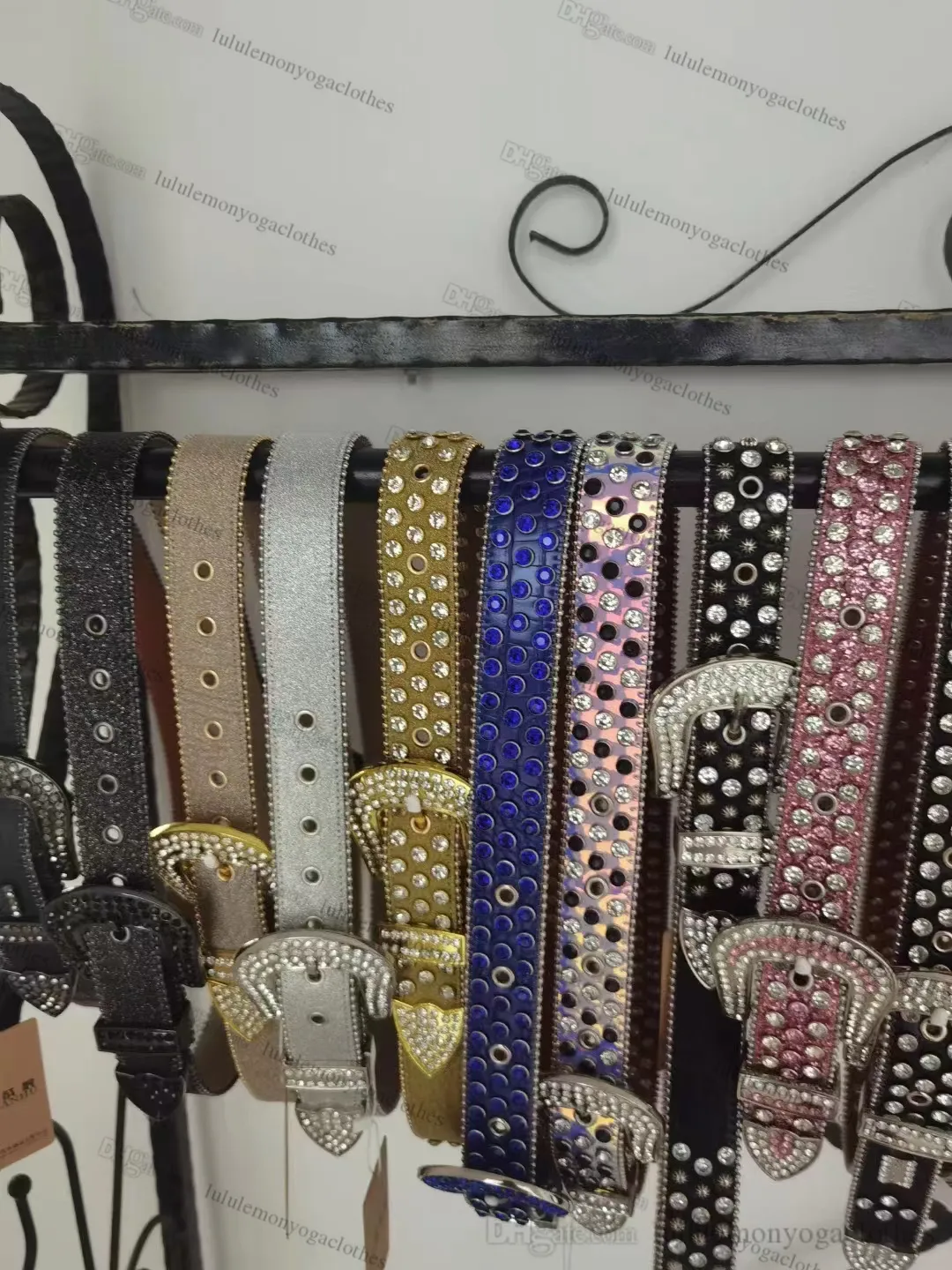 Ceinture BB de haute qualité strass bling MICHAEL femme hommes ceintures de créateur KOR cadeau d'anniversaire SACS À MAIN cintura uomo bleu_voghion.com