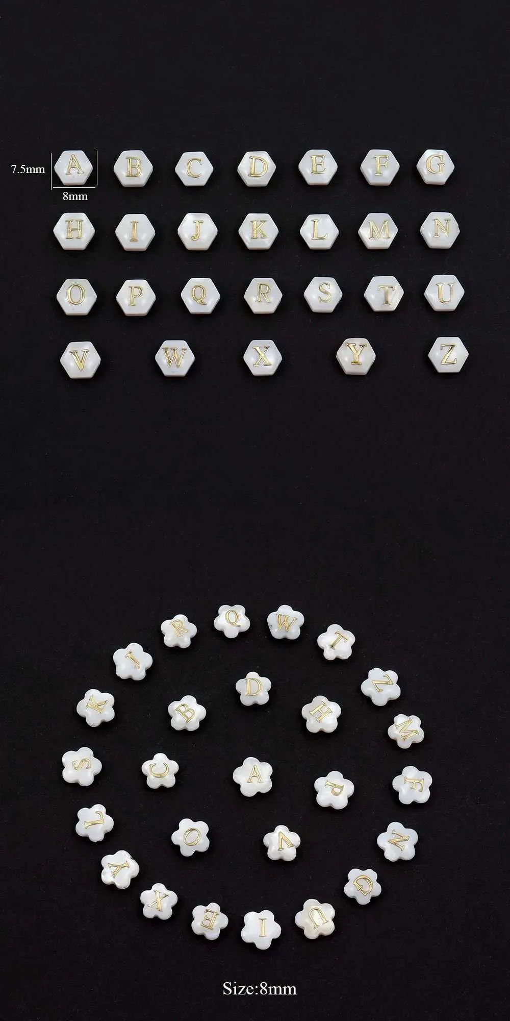 Chaîne 2023 Nouvelle Fleur Et Lettre Hexagonale Initiale Bracelet À Breloques En Perles Colorées Pour Femmes Bijoux CadeauL24_voghion.com