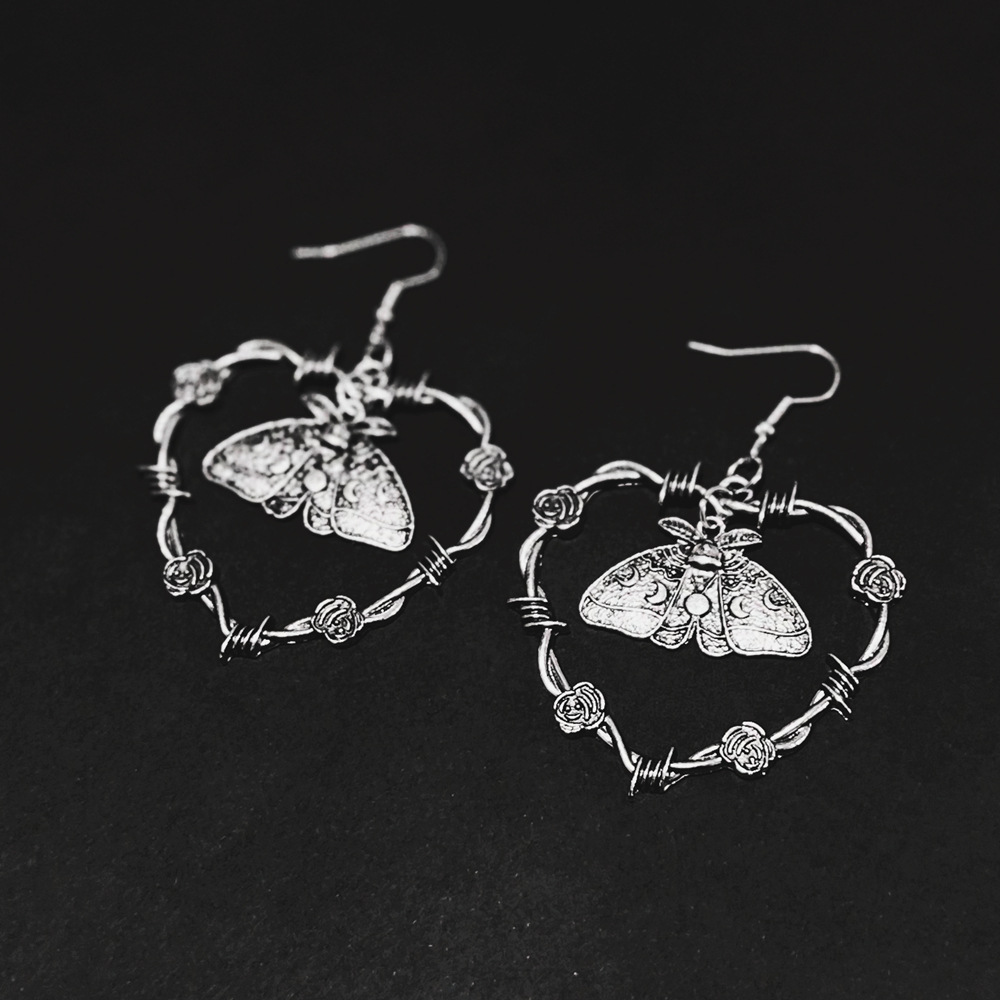 Ohrringe Silber Ohrringe herzförmig Draht Schmuck_voghion.com