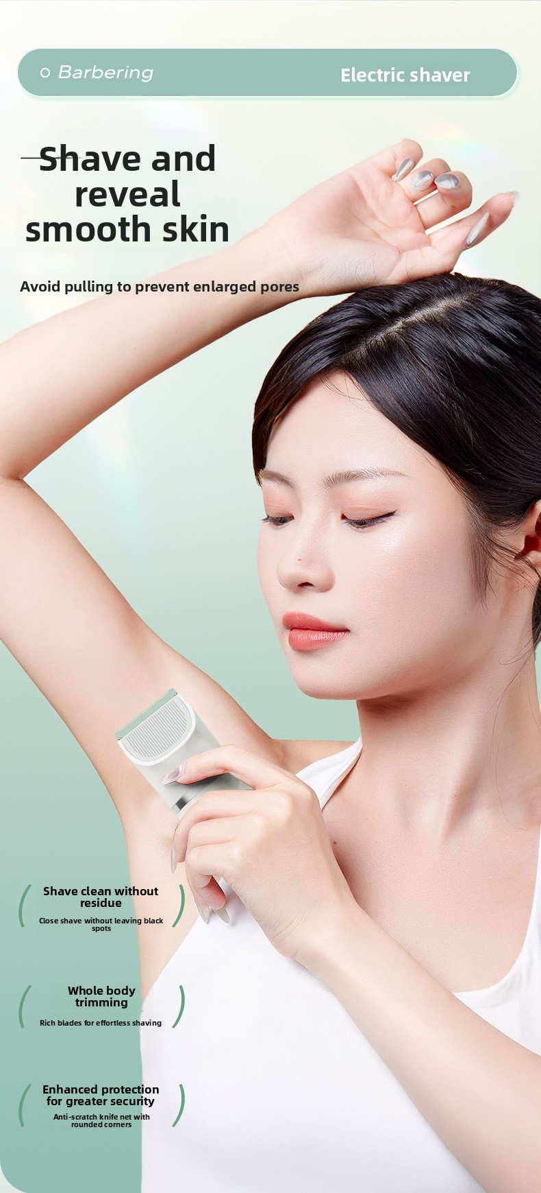 Women's 3-in-1 Electric Shaver - Digital Display Epilator For Intimate, Armpit & Leg Hair Trimming_voghion.com