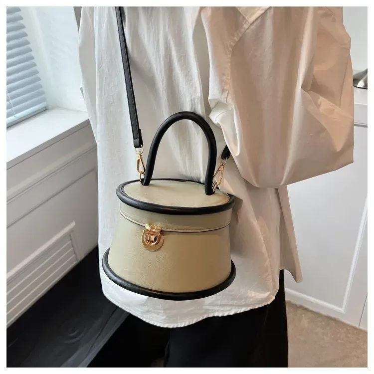 Borse a tracolla firmate per donna, semplici, alla moda, con chiusura a scatto, a tracolla e a secchiello per il tempo libero_voghion.com