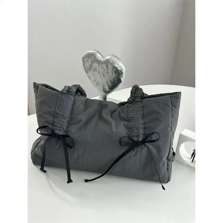 Miyagawa stile coreano 2024 borsa sottobraccio moda fiocco pieghevole borsa a tracolla carina borsa a tracolla 240731_voghion.com