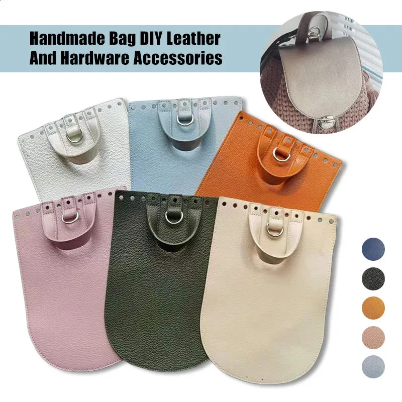 1 tracolla per borsa fatta a mano, set di fondi in pelle intrecciata con accessori hardware per zaino fai da te 240725_voghion.com