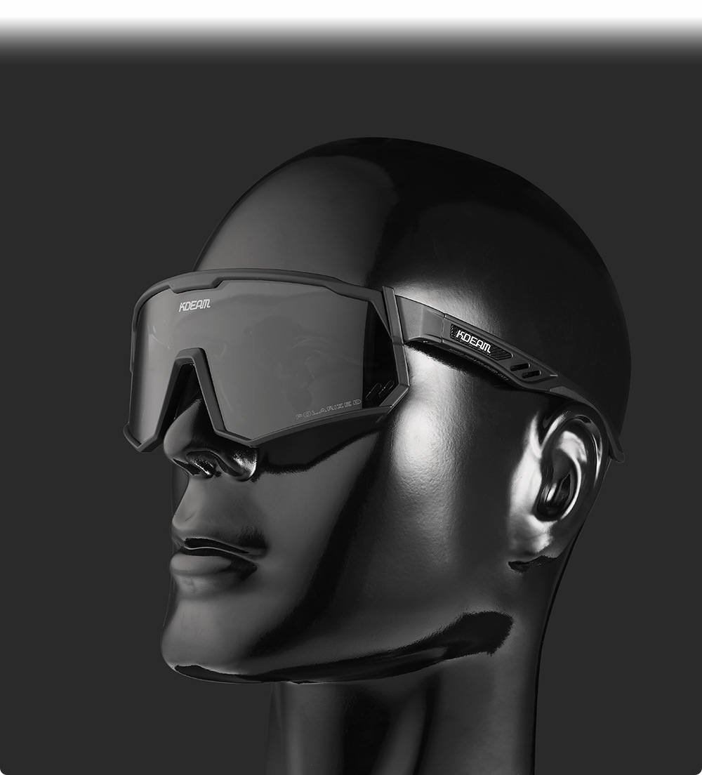 2023 Nieuwe Europese en Amerikaanse KDEAM Eendelige zonnebril Gepolariseerde Outdoor Fietsbril TR90 Sportbril 0722_voghion.com