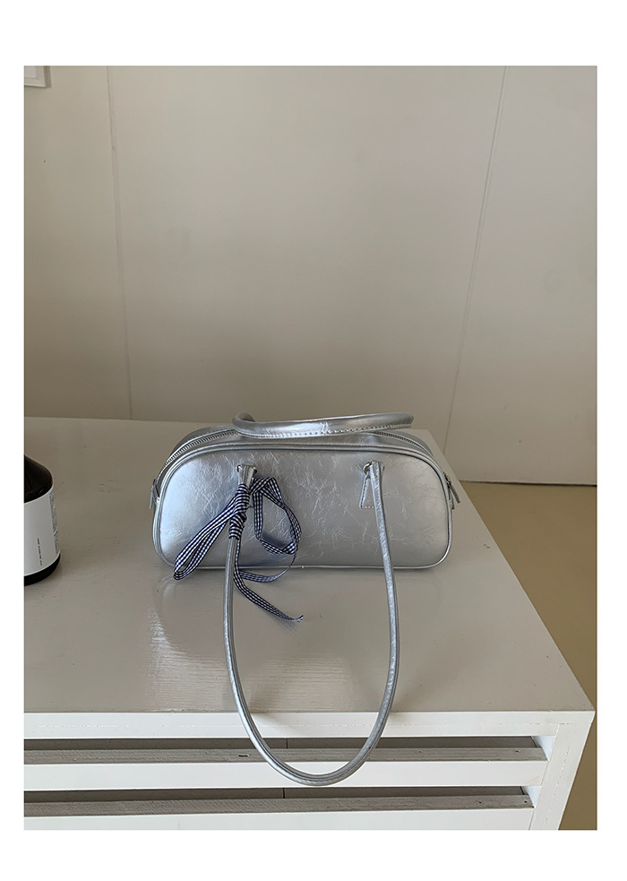 2024 Estate coreana Nuovo design di nicchia Borsa da donna portatile in stile balletto Tendenza moda Borsa versatile in argento con tracolla singola_voghion.com