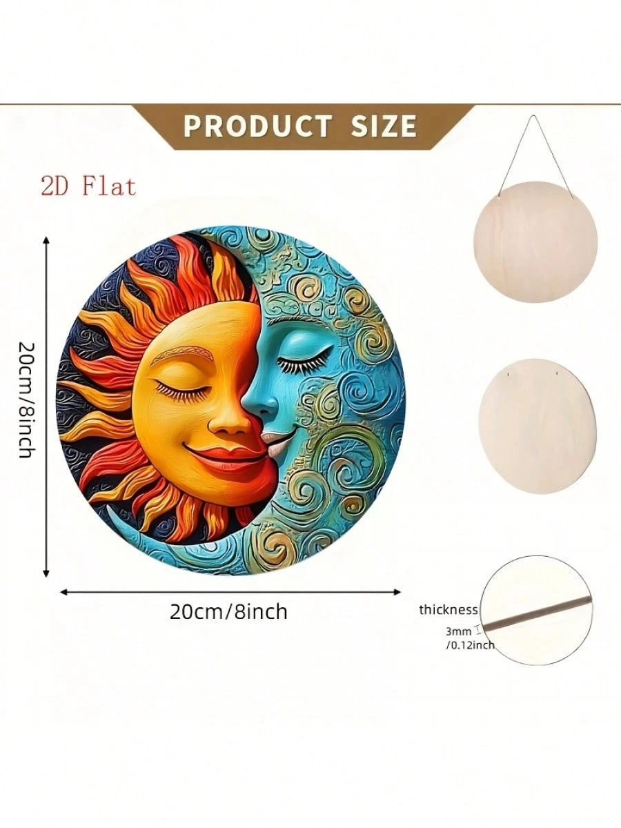 Mond Holzwanddeko,Bar Oder Café-perfektes Geschenk Für Valentinstag,Muttertag Oder Geburtstag,Barwanddeko|Lebendige Wanddeko|Künstliche Holzdekoration_voghion.com