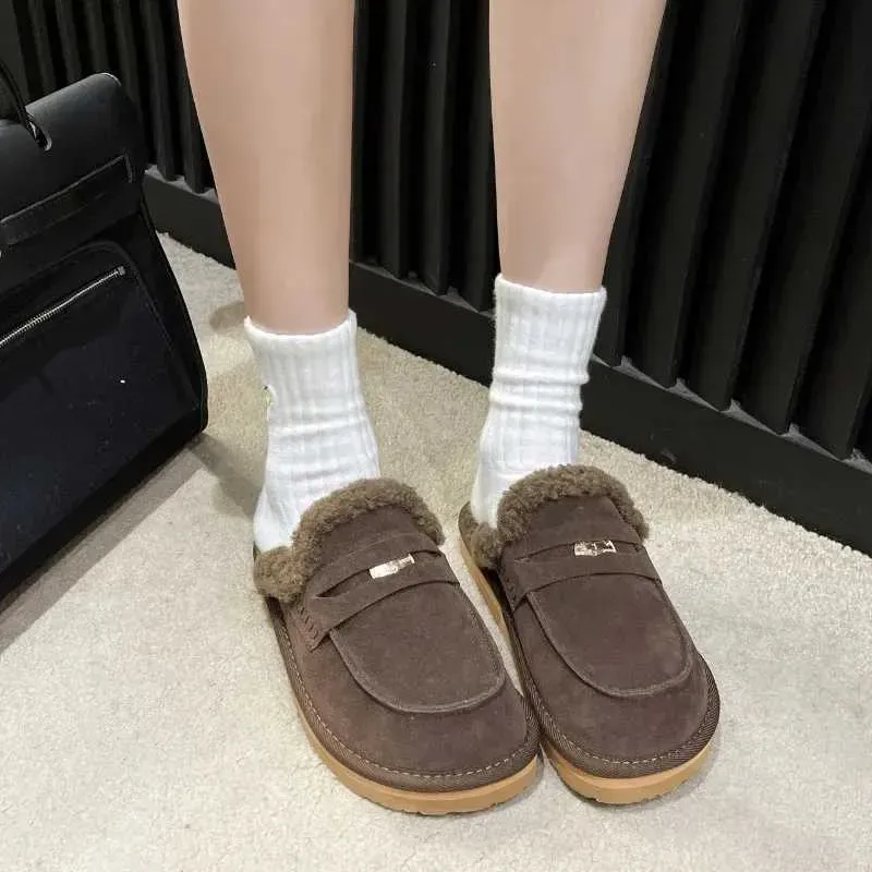 Winter Outdoor Cotton Casual Fashionable Warm Boots Comfortable and Non-slip Womens Home Slippers XW6.5_voghion.com