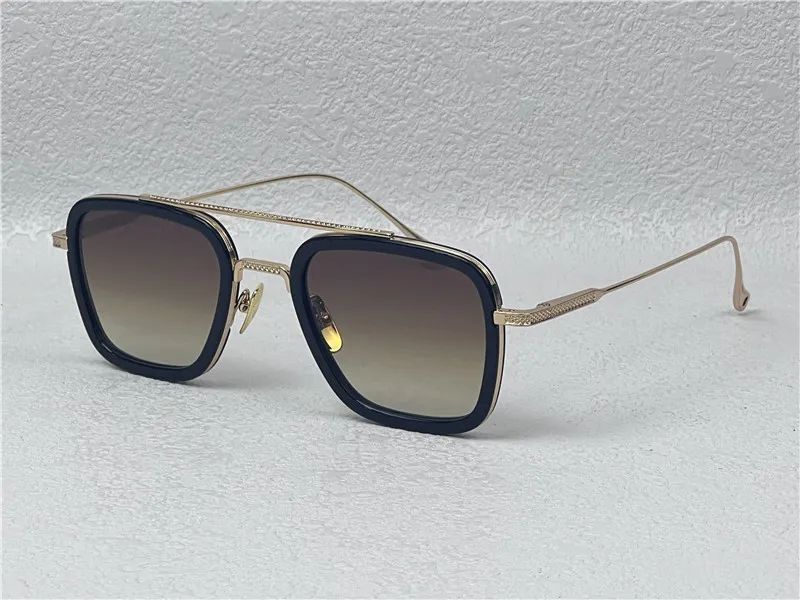 fashion Design Man Sunglasses 006 Square Frames Vintage Style Uv 400 Protective Outdoor Eyewear With Case_voghion.com