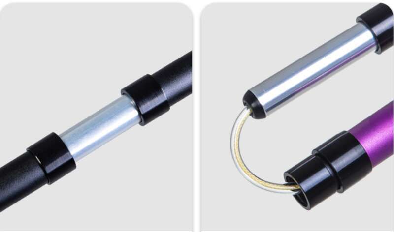 Echipament de exterior modern! Baston de lucru off-road ultra-ușor din aliaj de aluminiu, pliabil în cinci moduri, extensibil pentru a ajuta la experiența de alpinism_voghion.com
