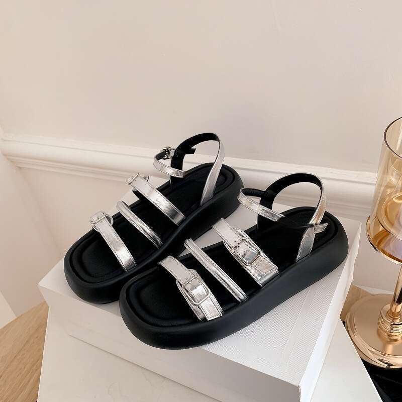 Sommer Outdoor Schuhe 2025 Neue Casual Strand Schuhe Dicke Römischen Sandalen_voghion.com