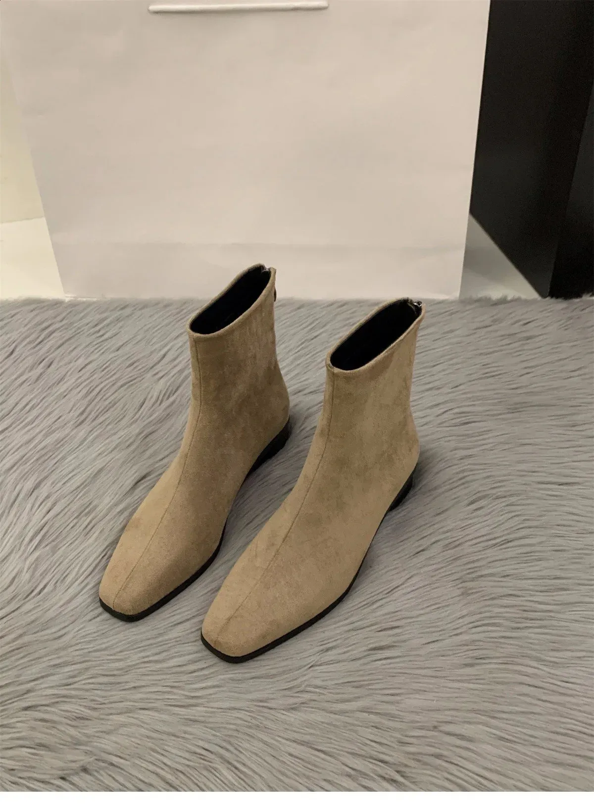 Bottines modernes à bout carré pour femme, bottines courtes à talons hauts, collection automne-hiver 241227_voghion.com