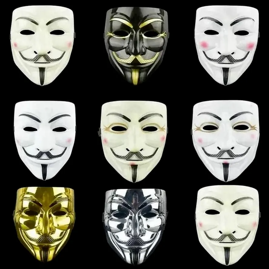 Cosplay Halloween-festmasker for Vendetta Anonym Guy Fawkes fancy voksenmaske FY3222_voghion.com