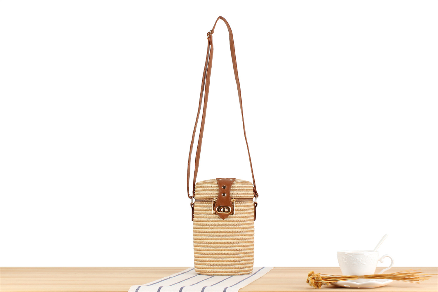 Damenmode Einzel-Schulter-Strohtasche pastoralen Stil Strandtasche_voghion.com