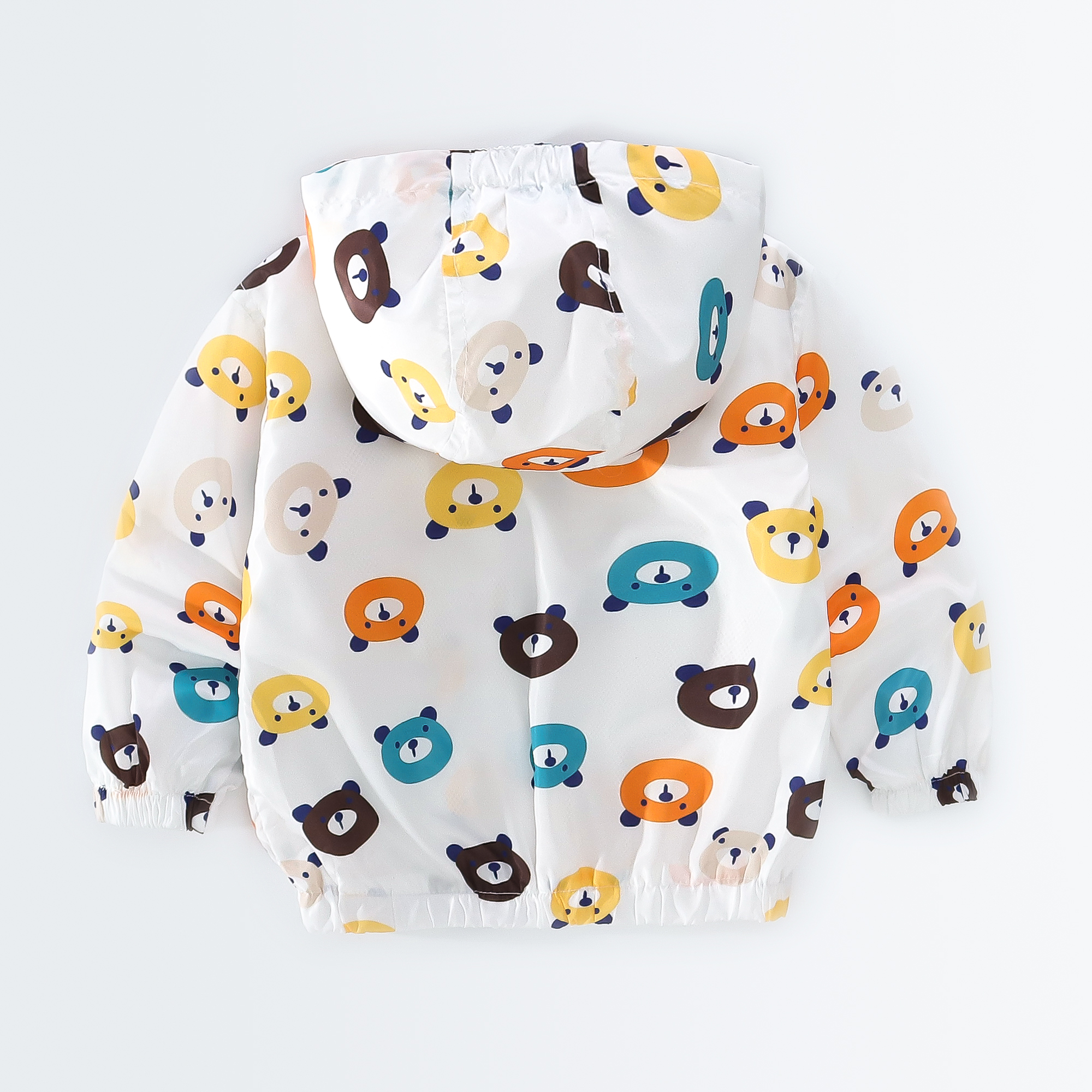 Baby Boy Jacket Teddy Bear Printed Hooded Jacket Cute Children Coat_voghion.com