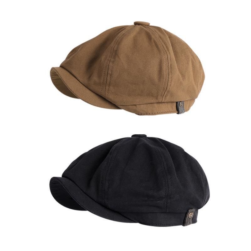 Unisex Hat male British vintage newspaper boy octagon female hipster cap painter Beret hat_voghion.com
