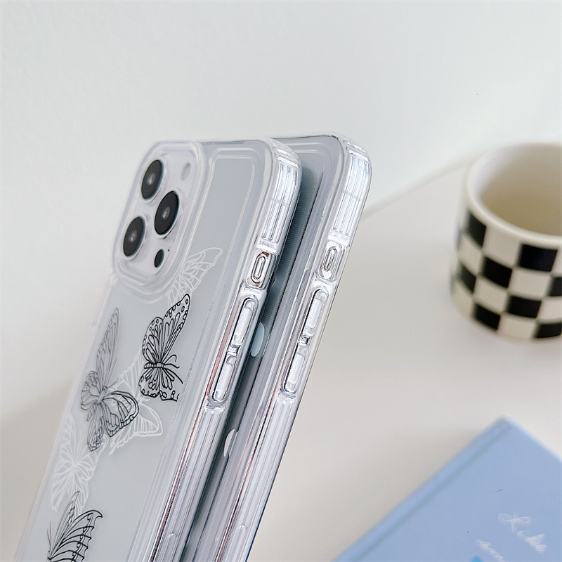 Butterfly Clear Shockproof Phone Case For Iphone Pro Max Plus_voghion.com