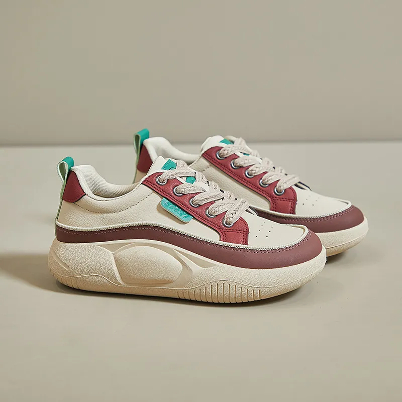 Thick Soled Shallow Low Cut Dad with Mesh for Comfortable Breathability Minimalist and Versatile Casual Board Shoes_voghion.com