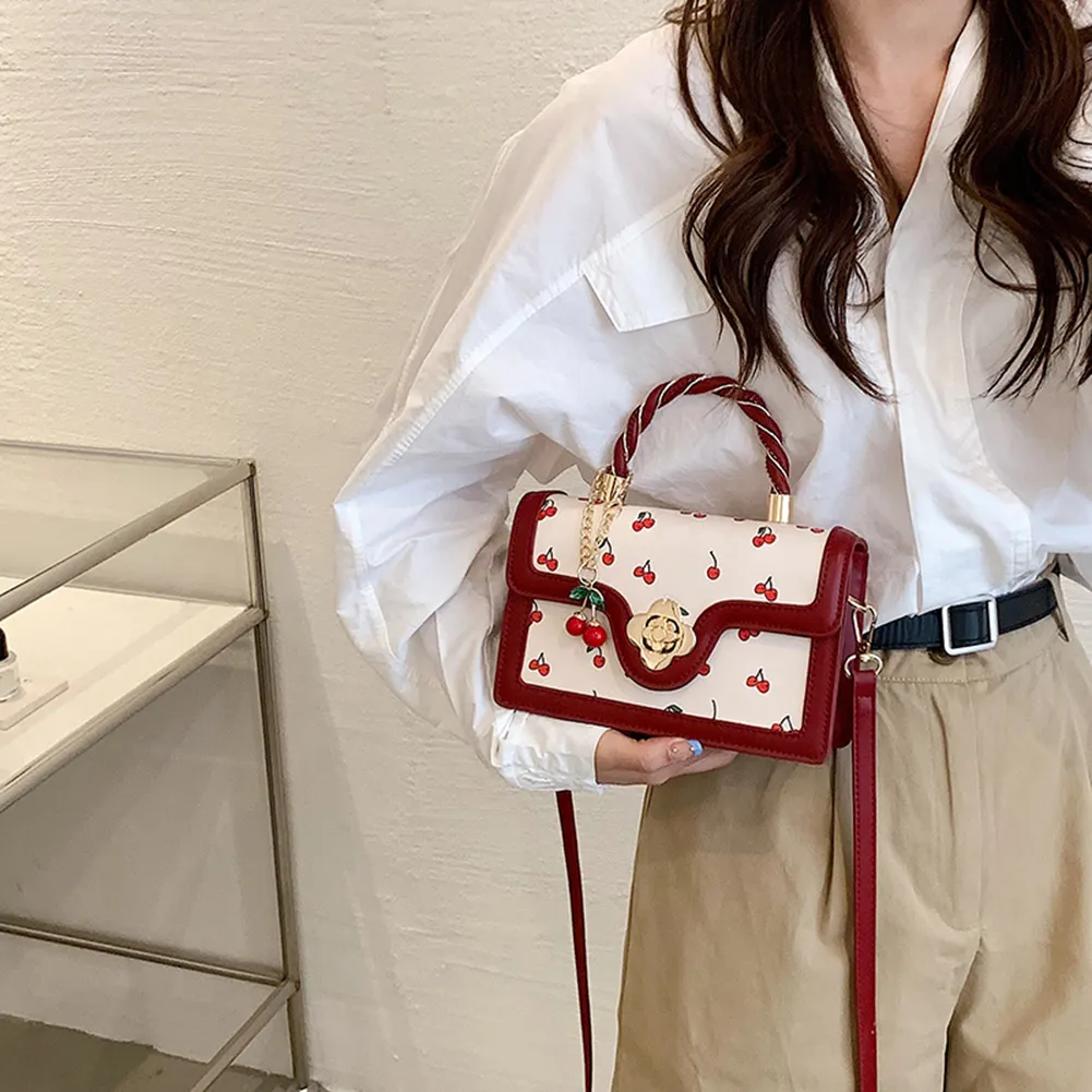 Totes Dames Kersen Schoudertas Verstelbare Band Zoete Crossbody Veelzijdige Mode Tote Handtas Vrouwelijke Dagelijkse Reis_voghion.com