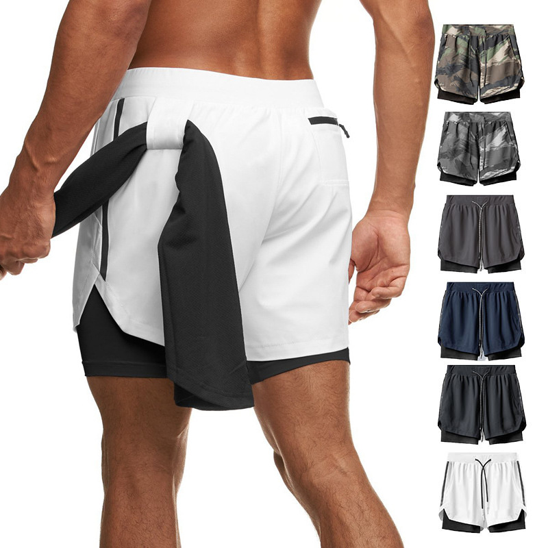 Men's Performance 5-Inch Running Shorts - Quick-Dry Woven Fabric With Built-In Liner - Mid-Rise Athletic Shorts For Summer Workouts & Outdoor Sports​​_voghion.com