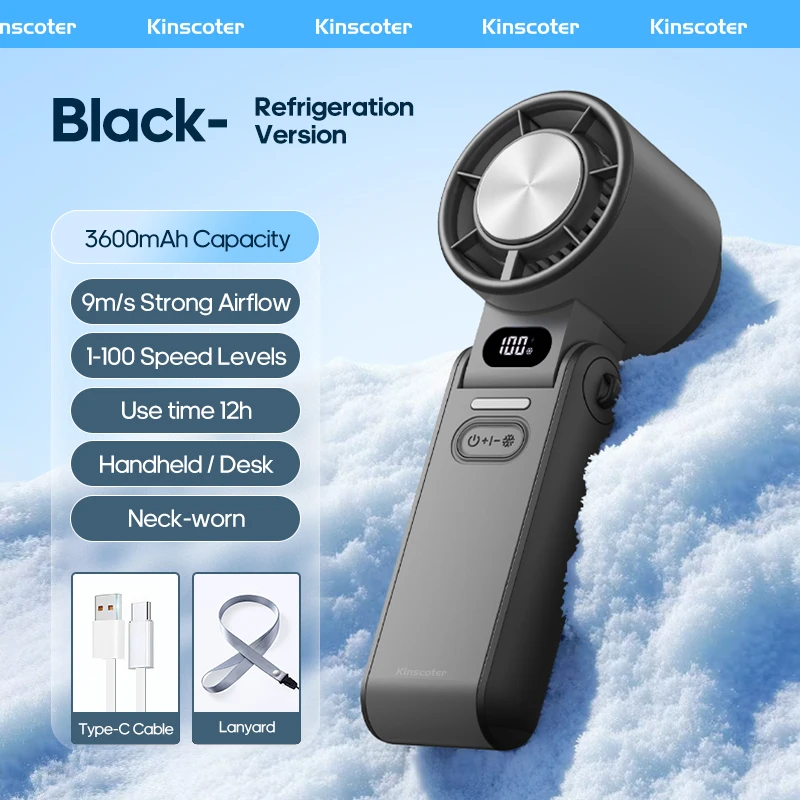 Portable Handheld Fan High Speed Rechargeable Air Cooling Turbo_voghion.com