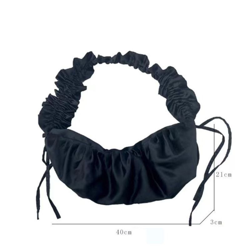 Silk Satin Oxford Handtasche Neue Große Weiche Schulter Seite Falten Unterarm Tasche Frauen_voghion.com