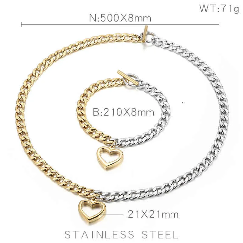 Set di gioielli in acciaio inossidabile Kalen, 6 stili, con ciondolo a forma di cuore, a forma di farfalla, con chiave e scritta "Amo la mamma", collana e bracciale._voghion.com